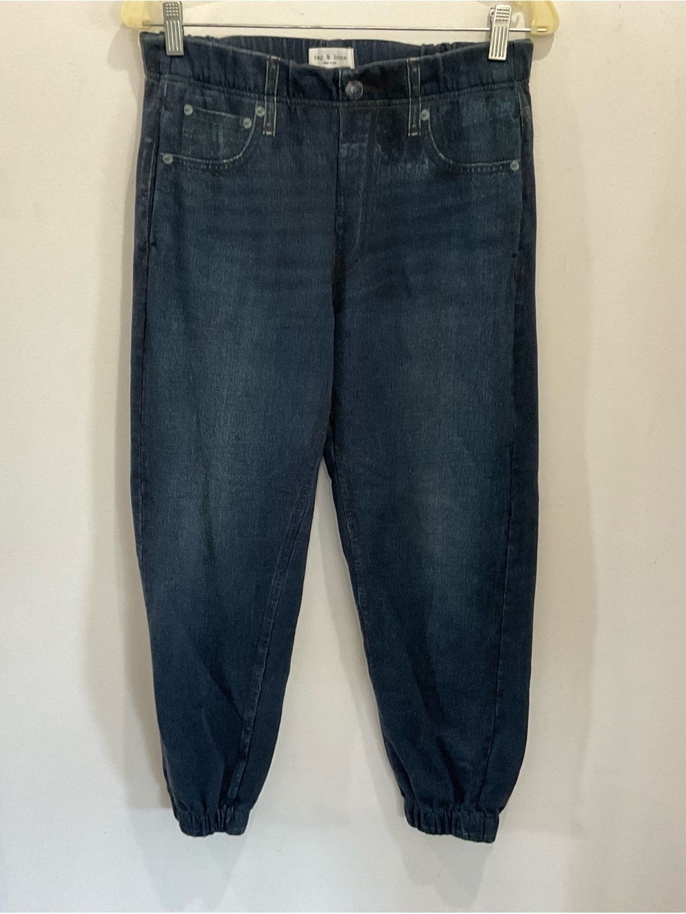 rag & bone Miramar Cotton Terry Denim Joggers. Sz med